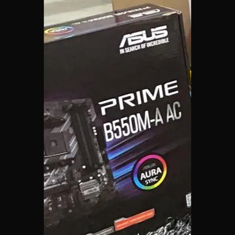 Caja de la tarjeta madre ASUS Prime B550M-A AC con WiFi y Aura Sync
