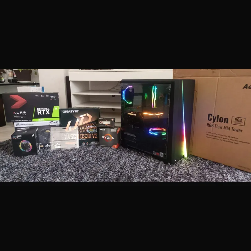 PC Gamer Cylon RGB con RTX 3060 y gabinete Aerocool con franja LED