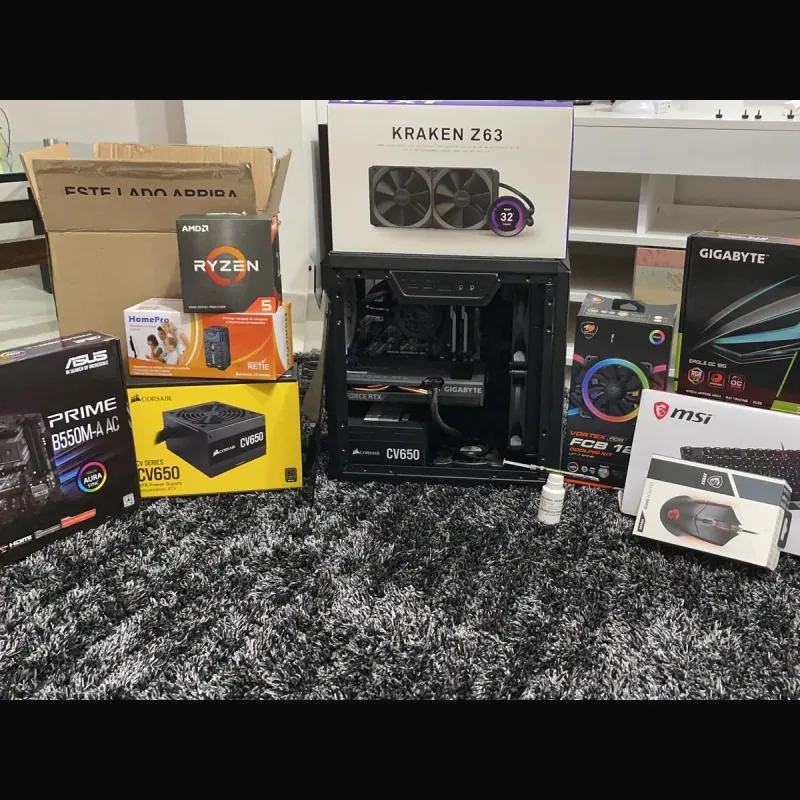 PC Gamer Kraken con refrigeración líquida NZXT Kraken Z63 y RTX 3060 Eagle